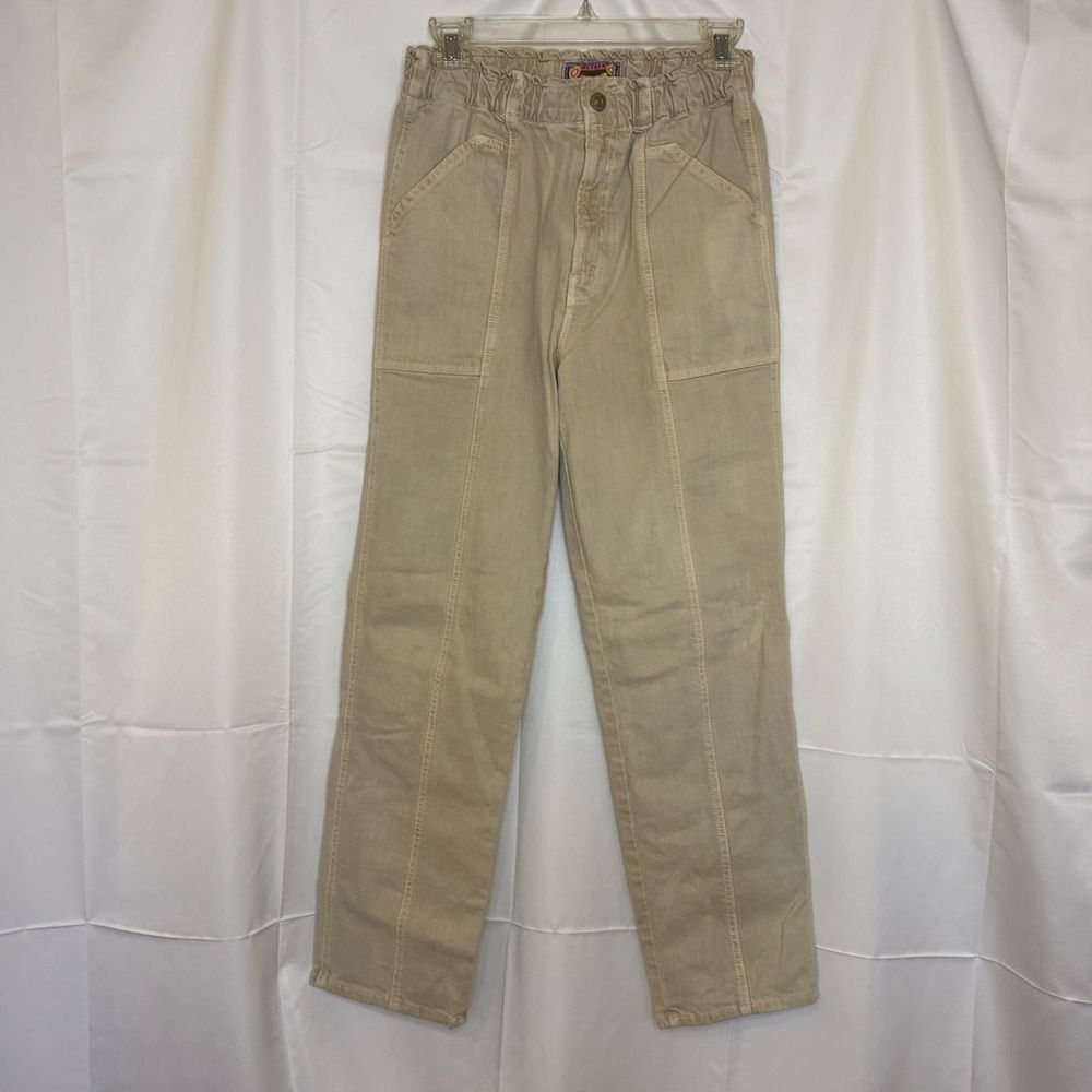 MOTHER Wrapper Patch Springy Ankle Cargo Jeans Size 27 Minimalist Beachy